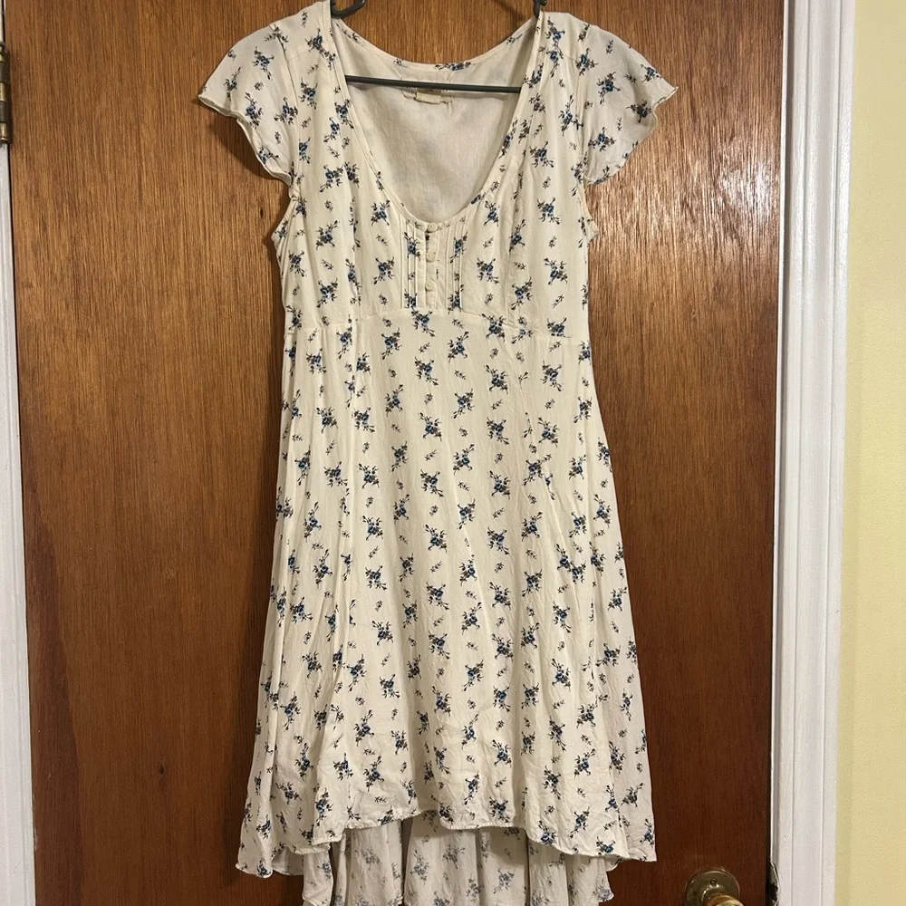 Floral Cream Dress-Vintage Ralph Lauren - Picture 1 of 6